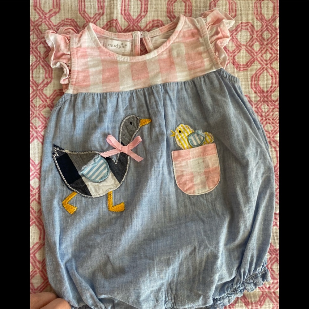 Adorable Mud Pie baby romper size 9-12 months